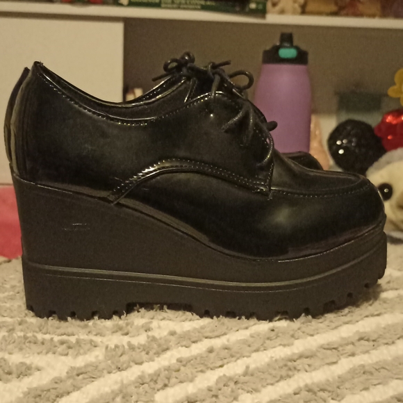 Platform AND Wedge Oxford Shoes - Picture 3 of 6